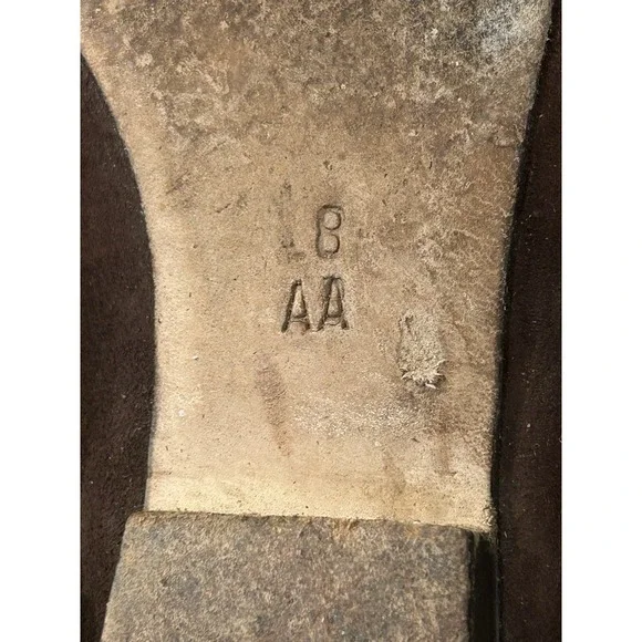 Cole‎ Haan Brown Suede Sz 8 AA Womens Quilted Tassel Fringe Loafer Flat Shoe - Picture 7 of 7